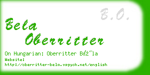 bela oberritter business card